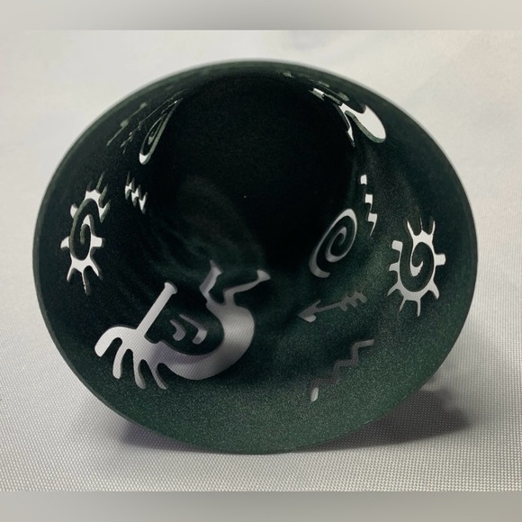 PartyLite Decorative Metal Candle Holders Green and Maroon (2) Kokopelli Gecko - Picture 5 of 7